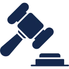 Gavel and sound block icon