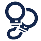 Minimalist handcuff illustration design