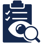 Inspection clipboard with checklist and magnifier