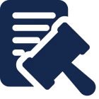 Legal document and gavel symbol